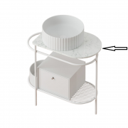 Стільниця для консолі ArtCeram Flair 3.0 кераміка каррара TFA009 47