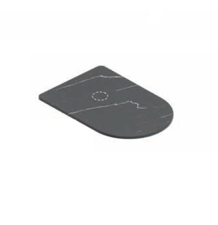 Стільниця для консолі ArtCeram Flair 3.0 кераміка nero marquinia TFA009 90