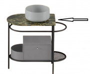 Столешница для консоли ArtCeram Flair 3.0 керамика emperador TFA009 92