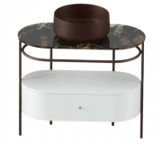 Столешница для консоли ArtCeram Flair 4.0 керамика black/gold TFA010 91