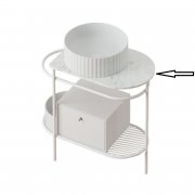 Столешница для консоли ArtCeram Flair 3.0 керамика каррара TFA009 47