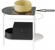 Столешница для консоли ArtCeram Flair 3.0 керамика black/gold TFA009 91