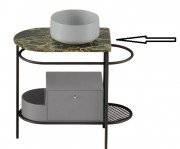 Столешница для консоли ArtCeram Flair 3.0 керамика emperador TFA009 92