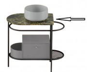 Стільниця для консолі ArtCeram Flair 3.0 кераміка emperador TFA009 92