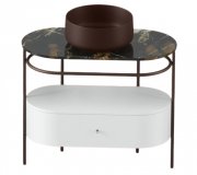 Стільниця для консолі ArtCeram Flair 4.0 кераміка black/gold TFA010 91