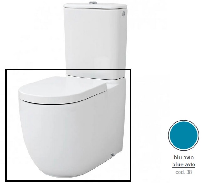 Чаша унитаза-компакта Artceram File 2.0 36х67 см керамика синий FLV003 38;00