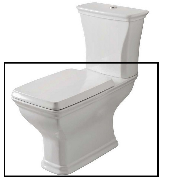 Чаша унітазу-компакту Artceram Civitas 36х73 см кераміка білий CIV004 01;00