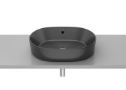 Раковина для ванної кімнати Roca Gap 55х39 см сантехнічна кераміка чорний матовий A3270Y1080