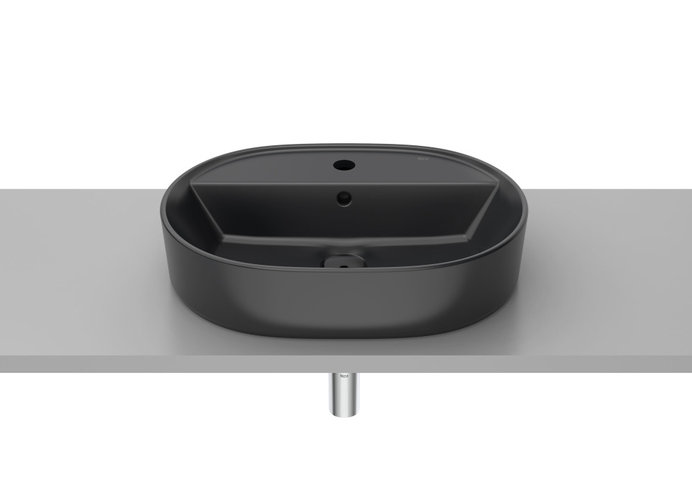 Раковина для ванной Roca Gap 55х40 см сантехническая керамика черный матовый A3270Y0080