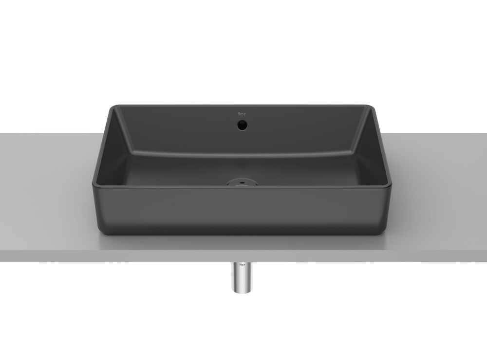 Раковина для ванної Roca Gap 60х37 см сантехнічна кераміка чорний матовий A3270Y2080