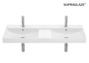 Раковина для ванной Roca Ona 120x46 см двойная Fineceramic® Supraglaze® белый A32768BS00