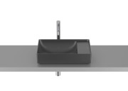 Раковина для ванної Roca Ona 55x34,5 см чаша зліва Fineceramic® чорний матовий A32768C080