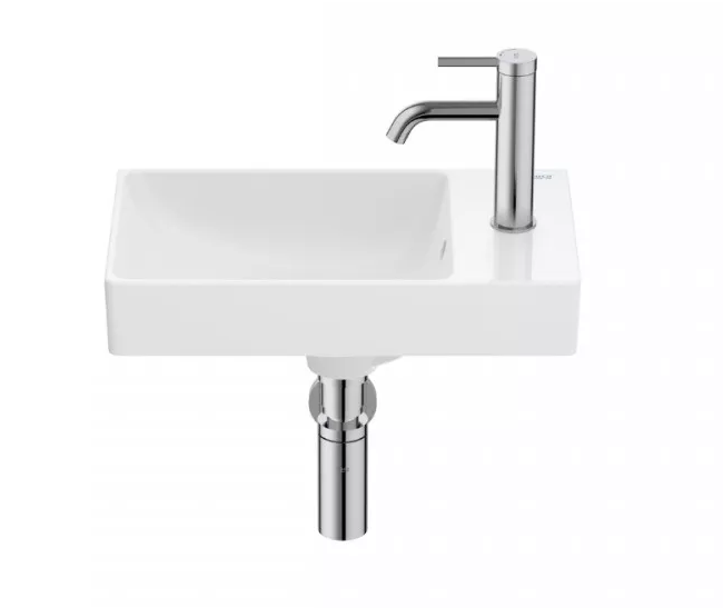 Раковина для ванной Roca Ona 45х26 см чаша слева Fineceramic® белый A327681004