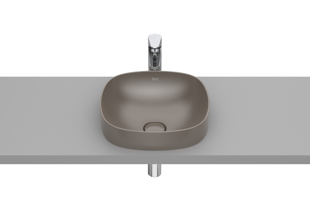 Раковина для ванной Roca Inspira 37х37 см Fineceramic® кофейный A32750R660