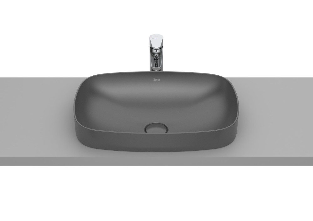 Раковина для ванної Roca Inspira 55х37 см Fineceramic® онікс A327504640