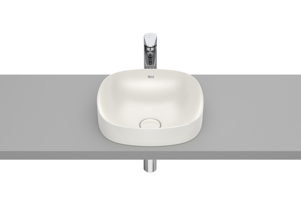 Раковина для ванної Roca Inspira 37х37 см Fineceramic® бежевий A32750R650