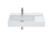 Раковина для ванної Roca Inspira 80х49 см чаша зліва Fineceramic® перлинний A32752B630