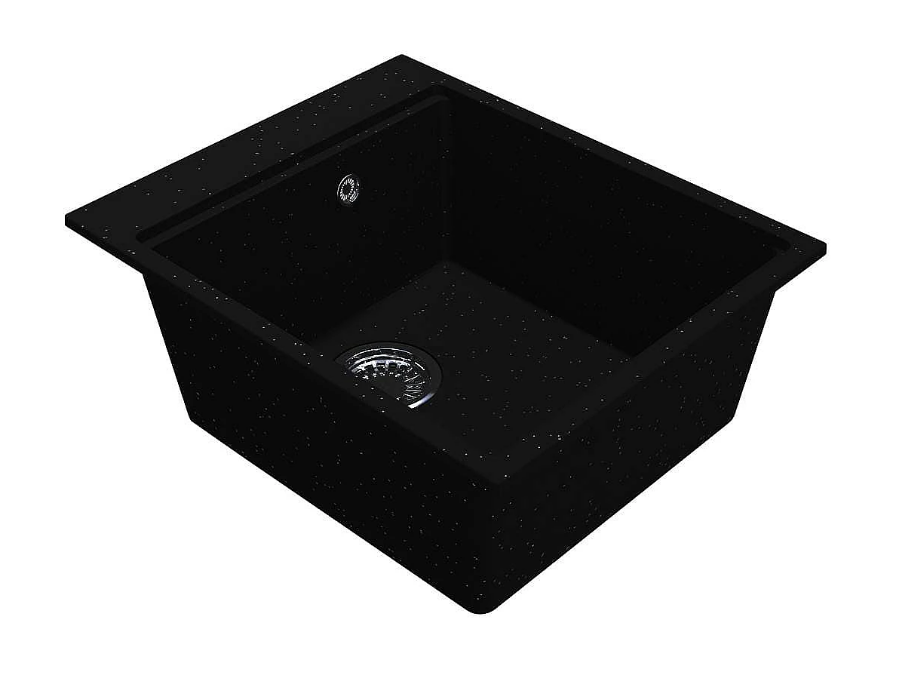 Мойка для кухни Miraggio Lagoon 41,9х50,8 см кварцевый песок Mirastone черный 0002563