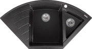 Мойка для кухни Miraggio Europe 1100x575x205 врезная с 2 чашами черный 0002562