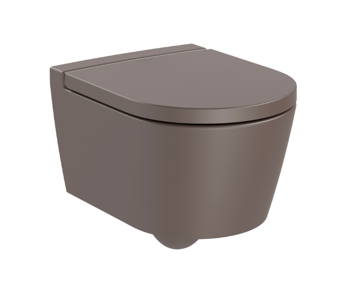 Унитаз подвесной Roca Inspira Rimless 37х48 см сантехническая керамика кофейный A346528660