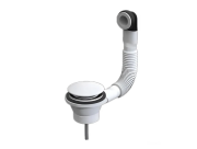 Донный клапан click-clack с переливом L.B.Plast пластик матовый белый LI232-BS