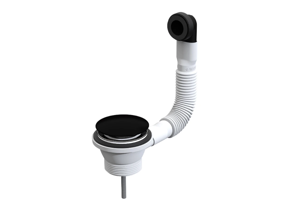 Донний клапан click-clack з переливом L.B.Plast пластик матовий черный LI232-NS