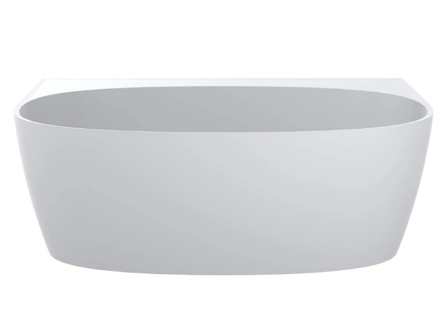 Ванна из искусственного камня Miraggio Anna 160x85 см литой мрамор Mirasoft Technology белый матовый 0001717