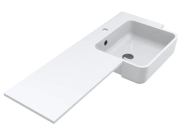 Раковина для ванної Miraggio FONTANA R 104х45 см Miramarble білий глянсовий 0000520