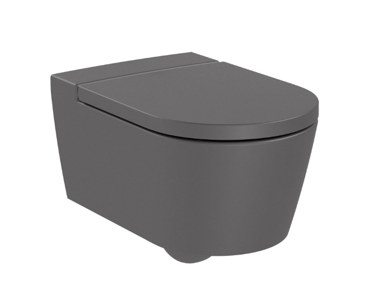 Унітаз підвісний Roca Inspira Rimless 37х56 см сантехнічна кераміка онікс A346527640