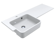 Раковина для ванной Miraggio FONTANA L 104х45 см Miramarble белый глянцевый 0000518