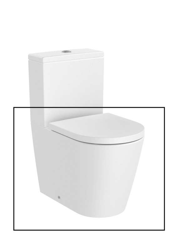 Чаша унитаза-компакта Roca Inspira Rimless 37,5х60 см сантехническая керамика белый матовый A342529620