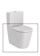 Чаша унитаза-компакта Roca Inspira Rimless 37,5х60 см сантехническая керамика жемчужный A342529630