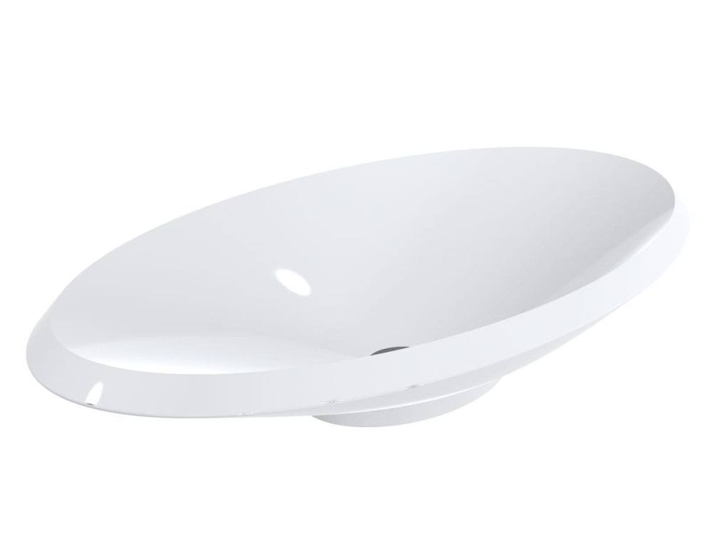 Раковина для ванної Miraggio Lex R 700C 69х38 см Miramarble білий глянсовий 0002012