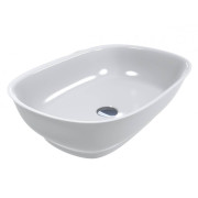 Раковина для ванної Miraggio Santorini 60х41 см Miramarble білий глянсовий 0001759