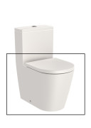 Чаша унитаза-компакта Roca Inspira Rimless 37,5х60 см сантехническая керамика бежевый A342529650