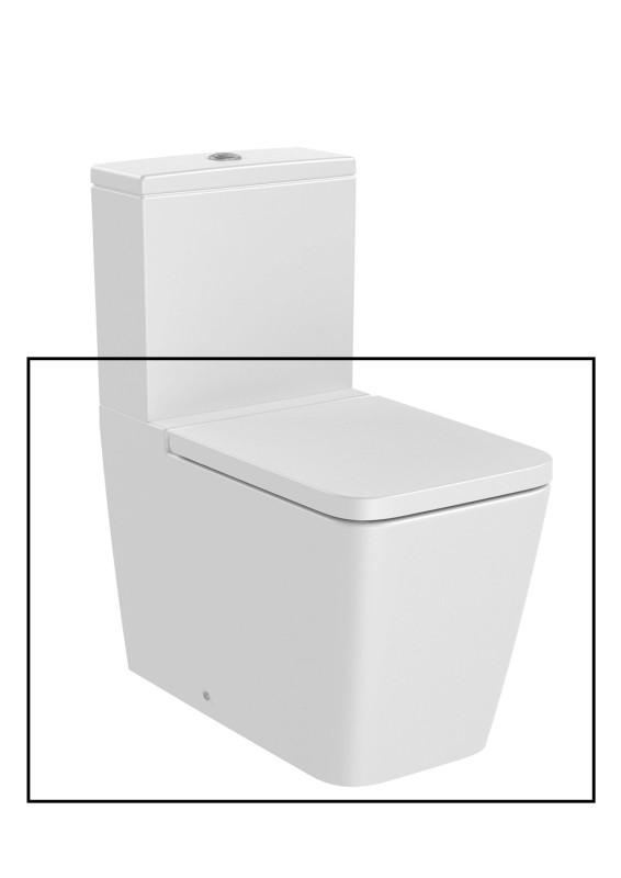 Чаша унитаза-компакта Roca Inspira Rimless 37,5х64,5 см сантехническая керамика белый матовый A342536620