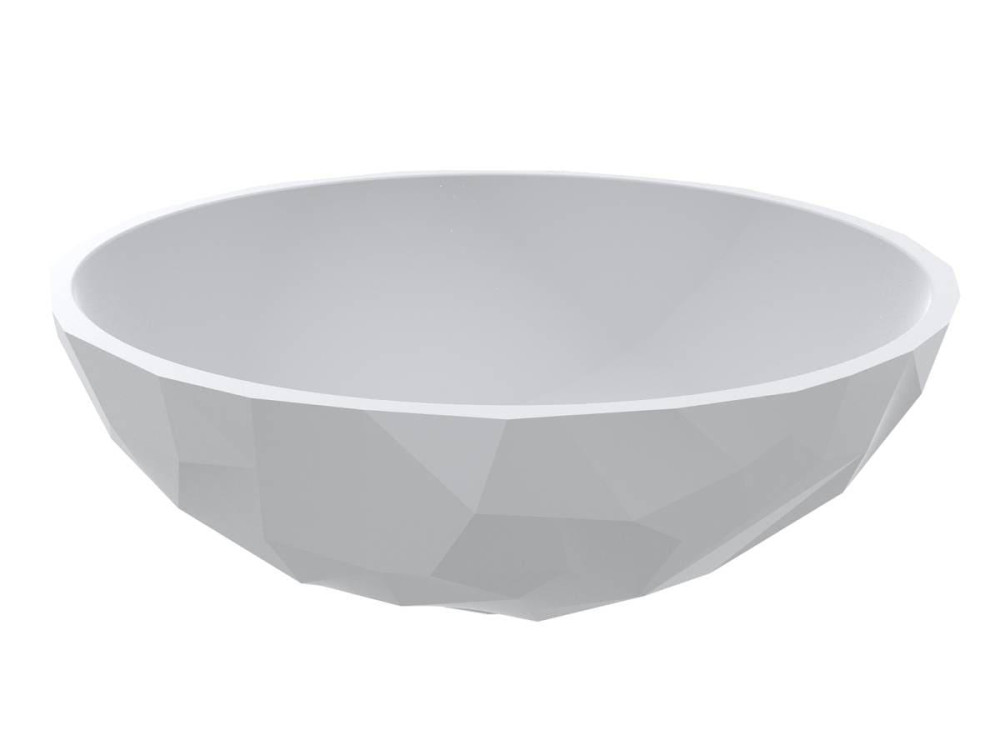 Раковина для ванной Miraggio Sapfire cup 43х43 см Miramarble белый глянцевый 0002254