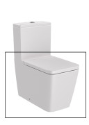 Чаша унитаза-компакта Roca Inspira Rimless 37,5х64,5 см сантехническая керамика жемчужный A342536630