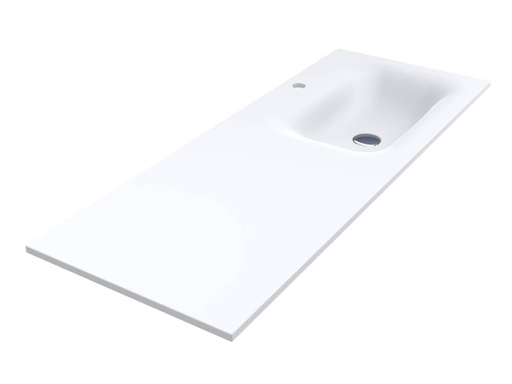 Раковина для ванной Miraggio Jessel 1200 R matt 120х45 см Miramarble Matt белый матовый 0002280
