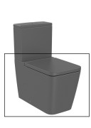 Чаша унитаза-компакта Roca Inspira Rimless 37,5х64,5 см сантехническая керамика оникс A342536640