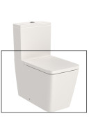 Чаша унітазу-компакту Roca Inspira Rimless 37,5х64,5 см сантехнічна кераміка бежевий A342536650