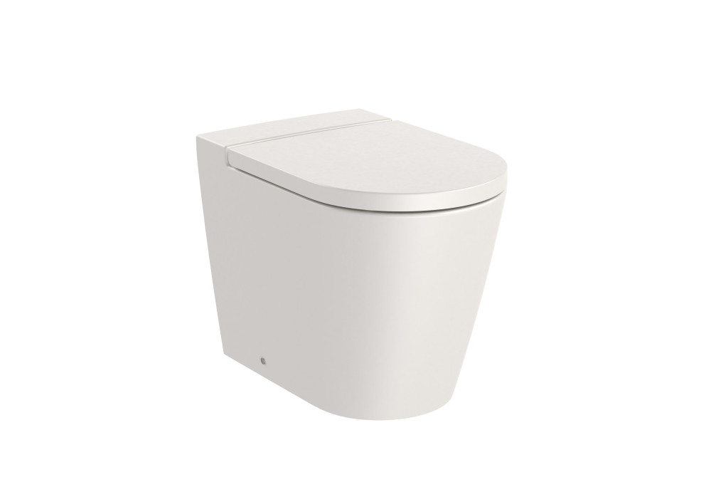 Унитаз напольный Roca Inspira Rimless 37х56 см сантехническая керамика бежевый A347526650