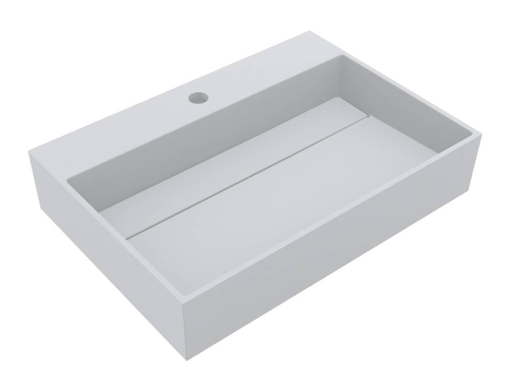 Раковина для ванной Miraggio Island Matt 600 Miramarble Matt белый матовый 0002444