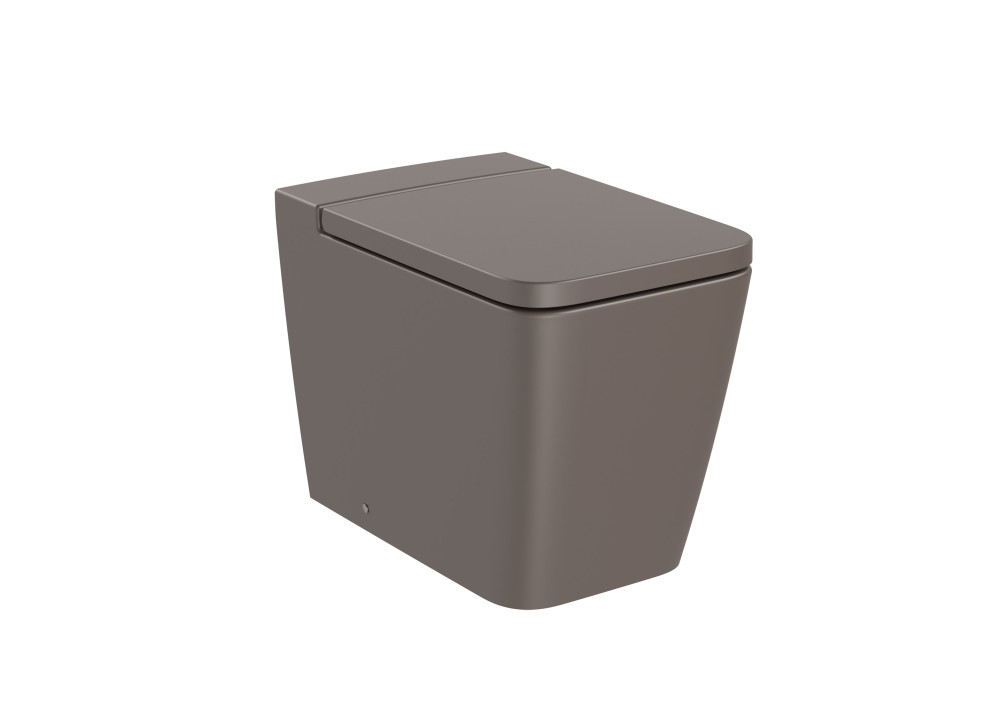 Унитаз напольный Roca Inspira Rimless 37х56 см сантехническая керамика кофейный A347537660