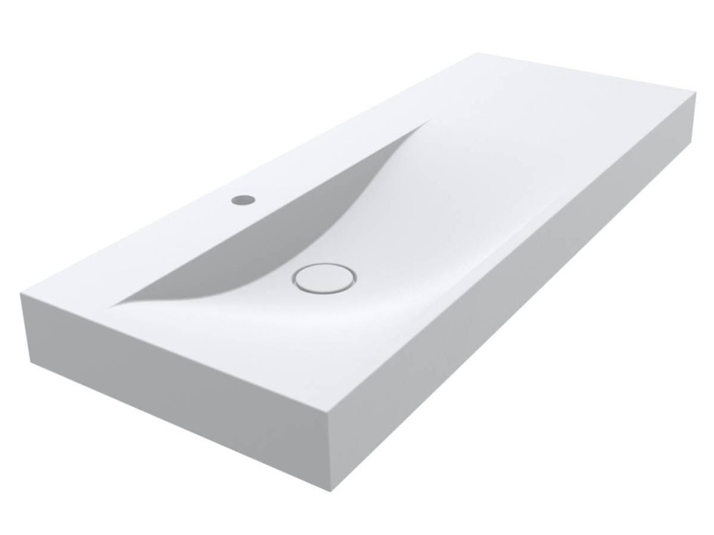 Раковина для ванной Miraggio Viola 1200 L Matt 120х46 см Miramarble Matt белый матовый 0002660