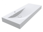 Раковина для ванной Miraggio Viola 1200 L 120х46 см Miramarble белый глянцевый 0002661