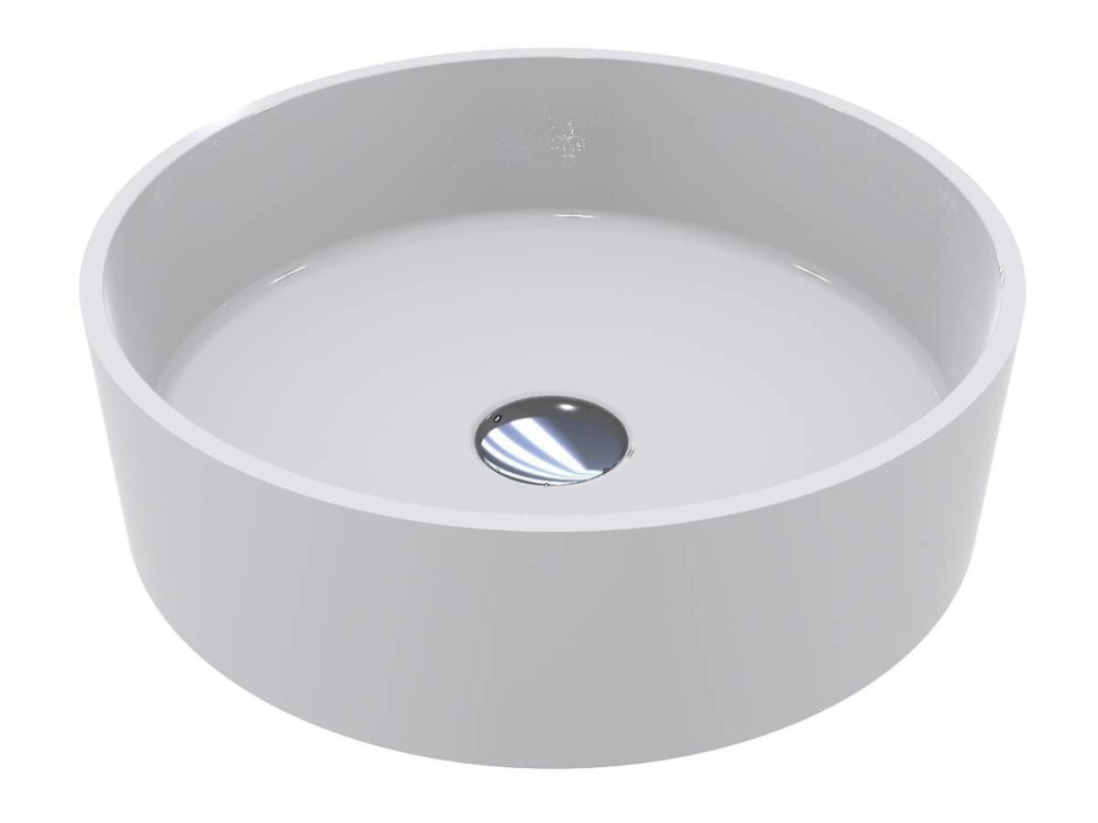 Раковина для ванної Miraggio Bergamo 400 40х40 см Miramarble білий глянсовий 0002671