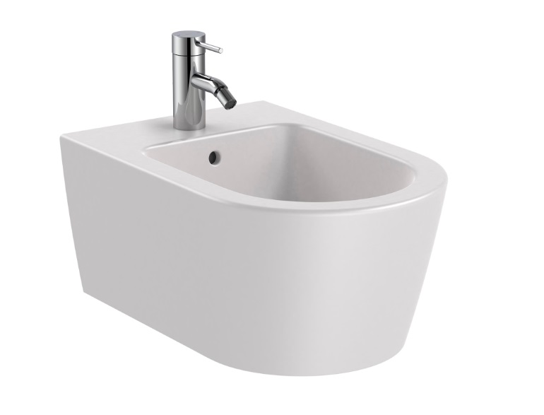 Биде подвесное Roca Inspira 37х56 см сантехническая керамика жемчужный A357525630