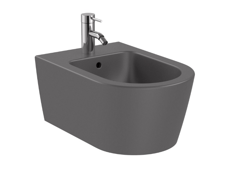 Биде подвесное Roca Inspira 37х56 см сантехническая керамика оникс A357525640