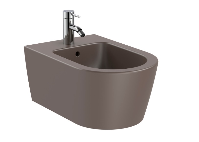 Биде подвесное Roca Inspira 37х56 см сантехническая керамика кофейный A357525660